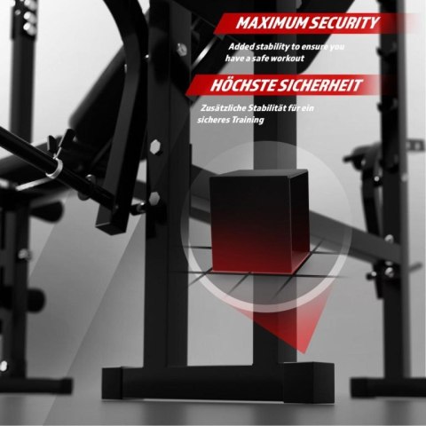 PHYSIONICS Ławka wielofunkcyjna, 170 x 130 x 205 cm, czarna