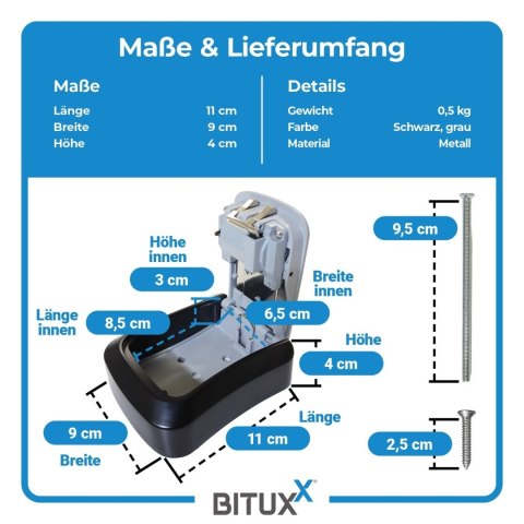 Sejf na klucze z zamkiem szyfrowym Mini sejfik Skrytka na szyfr PIN
