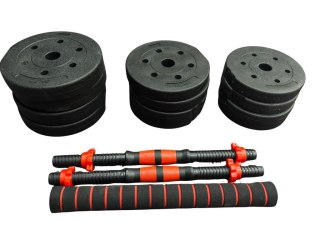 Hantle regulowane 2w1 20 kg - zestaw do ćwiczeń siłowych