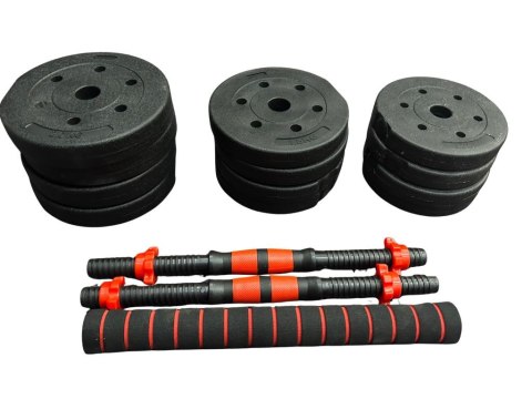 Hantle regulowane 2w1 20 kg - zestaw do ćwiczeń siłowych