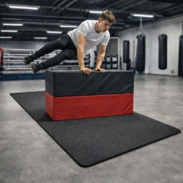 Mata gimnastyczna 210x110x2 cm, XXL, czarna