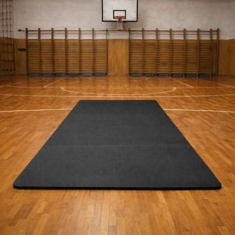 Mata gimnastyczna 210x110x2 cm, XXL, czarna