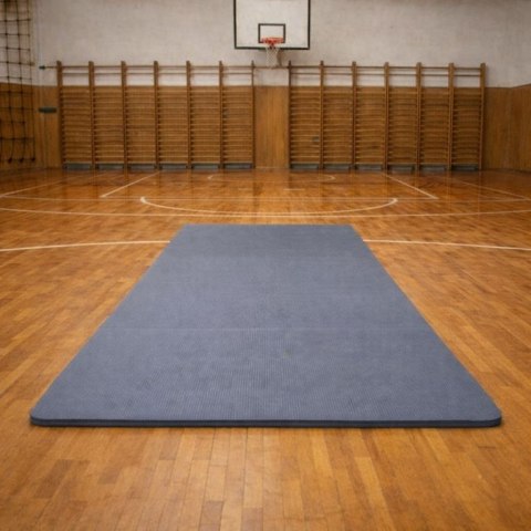 Mata gimnastyczna 210x110 cm, XXL, szara