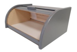 Chlebak drewniany bukowy szary 39x18x29 cm do kuchni