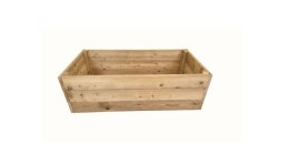 Drewniana grządka ogrodowa z geowłókniną 134x70x42 cm