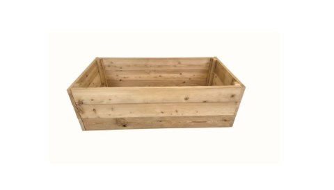 Drewniana grządka ogrodowa z geowłókniną 134x70x42 cm