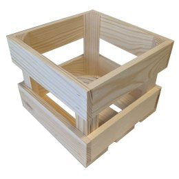 Drewniana skrzynka z sosny 20x16x20 cm na zabawki i prezenty