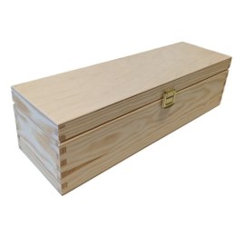 Pudełko na wino z drewna sosnowego 35 cm, bez lakieru