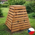 Naturalny kompostownik ogrodowy 430 l z drewna - piramida