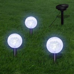 Lampy ogrodowe LED, 6 szt., z panelami solarnymi i szpikulcami
