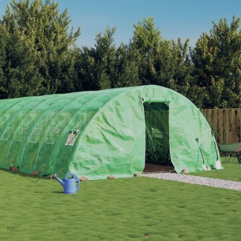 Szklarnia ze stalową ramą, zielona, 100 m², 20x5x2,3 m