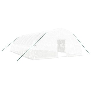 Szklarnia ze stalową ramą, biała, 60 m², 10x6x2,85 m