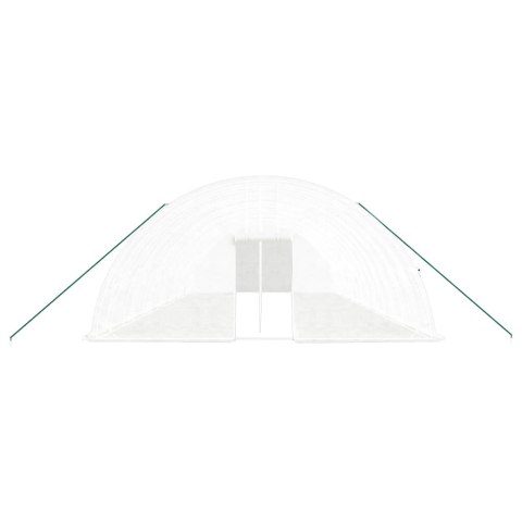 Szklarnia ze stalową ramą, biała, 84 m², 14x6x2,85 m