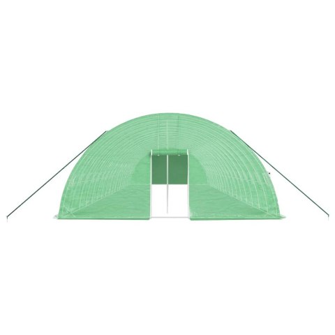 Szklarnia ze stalową ramą, zielona, 108 m², 18x6x2,85 m
