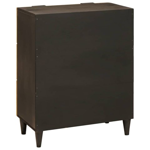 Bufet 2 pcs Czarny i złoto 60 x 33 x 75 cm Drewno z mango