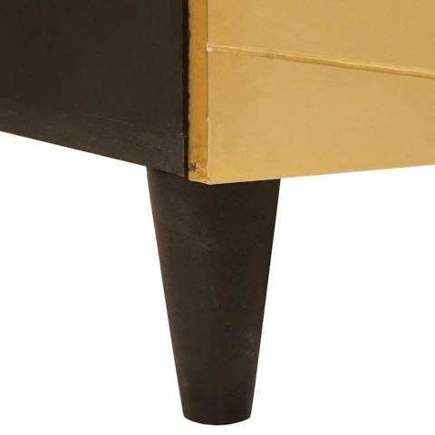 Bufet 2 pcs Czarny i złoto 60 x 33 x 75 cm Drewno z mango