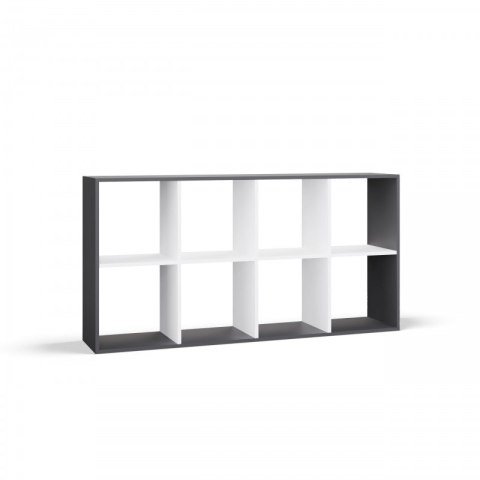 REGAŁ MALAX 2X4 ANTRACYT/BIEL