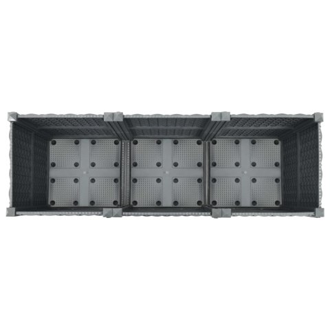 Donica do podniesionej rabaty, 120x40x38 cm, polipropylen