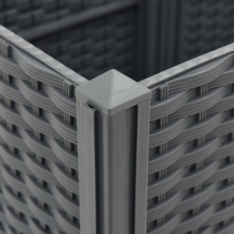 Donica do podniesionej rabaty, 160x40x38 cm, polipropylen