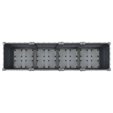 Donica do podniesionej rabaty, 160x40x38 cm, polipropylen