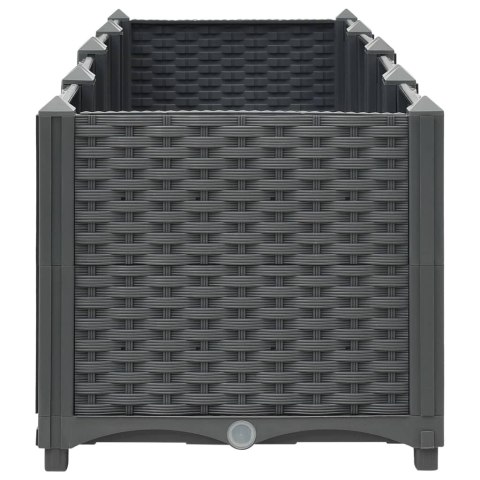 Donica do podniesionej rabaty, 160x40x38 cm, polipropylen