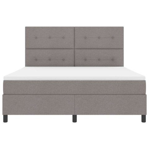 VidaXL Łóżko sprężynowe z materacem Ciemnoszary 180 x 200 cm tkanina