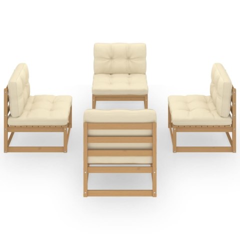 4-cz. zestaw wypoczynkowy do ogrodu, z poduszkami, lita sosna