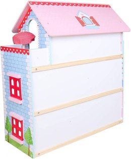 Drewniany domek dla lalek ze światłem LED, 60,5 x 71 x 32,5