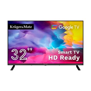 Telewizor Kruger&Matz 32" HD Google TV 5.0, DVB-T2/S2/T/C H.265 HEVC