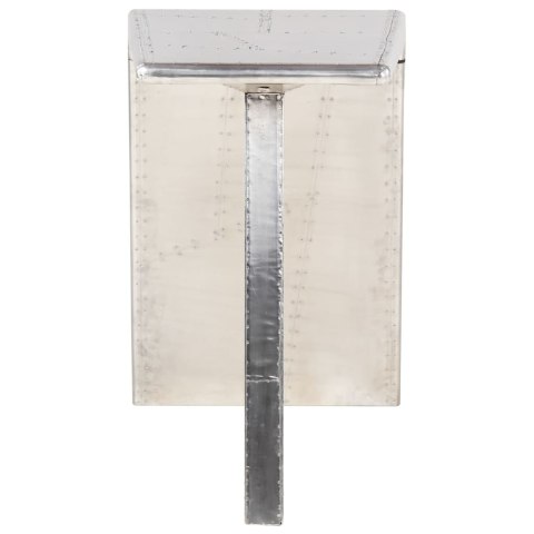 Biurko Aviator, srebrne, 112 x 50 x 76 cm, metalowe