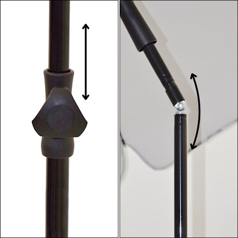 PARASOL OGRODOWY 185CM SZARY