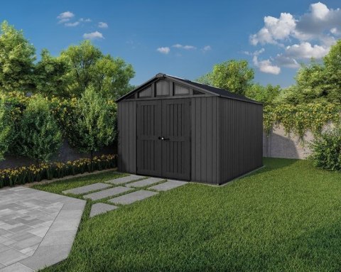 STRONGHOLD Domek 10x8, szary, 304 x 243 x 251 cm