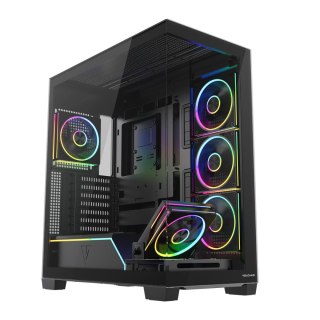 Obudowa Modecom Volcano Stellar Plus ARGB MIDI 5F, czarna