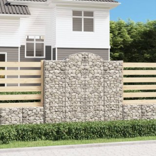 Kosze gabionowe, 5 szt, 200x30x180/200 cm, galwanizowane żelazo