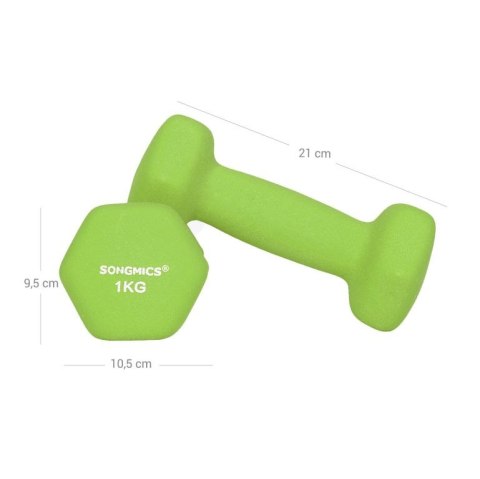 Hantle neoprenowe 1/2/3 kg + stojak - zestaw do ćwiczeń