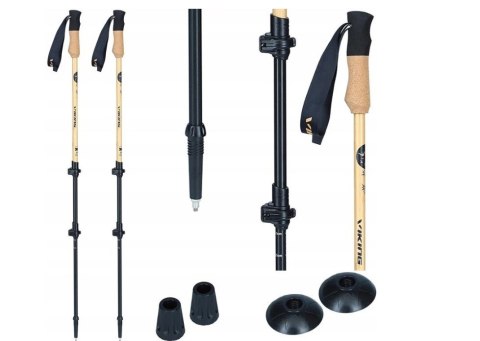 Kije dla dorosłych VIKING Bambu Pro Trekking beżowe UNI
