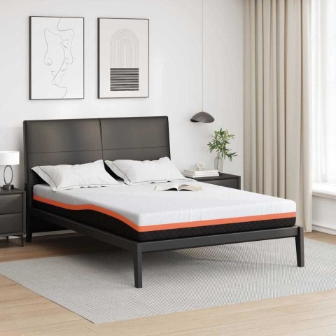 Materac Biały i czarny 140 x 190 cm Tkanina żakardowa