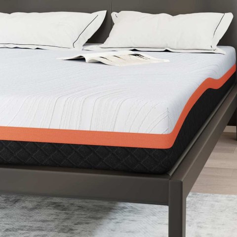 Materac Biały i czarny 140 x 190 cm Tkanina żakardowa