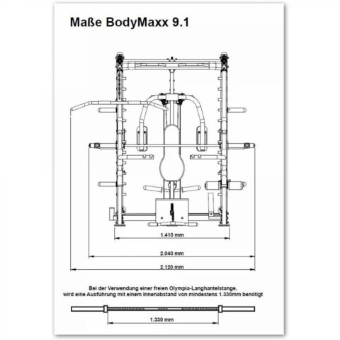 MAXXUS Wielofunkcyjna wieża z bloczkami, 300 x 204 x 214 cm