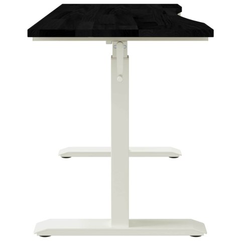 Biurko Biały i ciemny brąz 120 x 60 cm Dąb lite