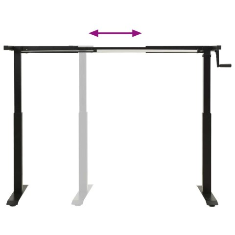 Biurko Czarny i ciemny brąz 120 x 60 cm Dąb lite