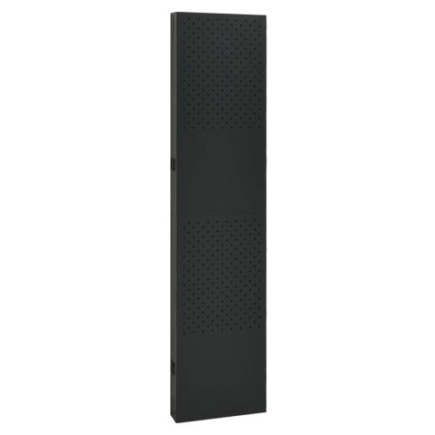 Parawan 5-panelowy, czarny, 200 x 180 cm, stalowy