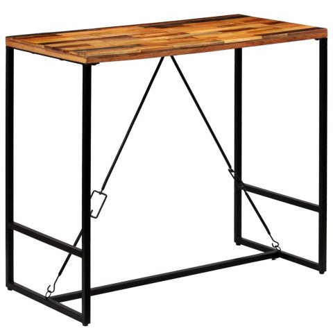 Stolik barowy z litego drewna odzyskanego, 120 x 60 x 106 cm