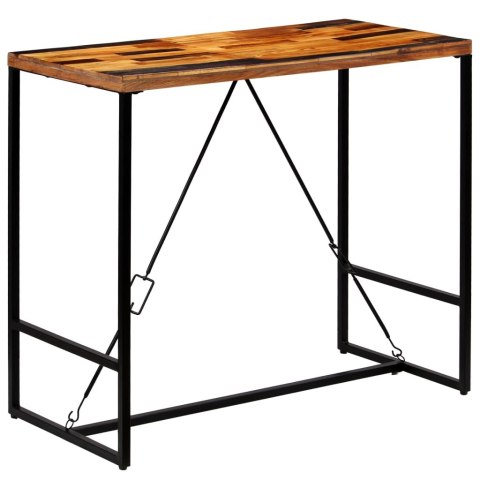 Stolik barowy z litego drewna odzyskanego, 120 x 60 x 106 cm