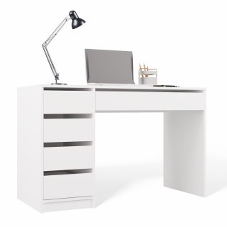 Biurko ARTO BIAŁE 120 CM 5 Szuflad Szafka Nowoczesne Do Pracy Domu Biura