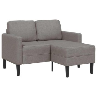 Sofa 2-osobowa z szezlongiem w kształcie litery L, kolor taupe