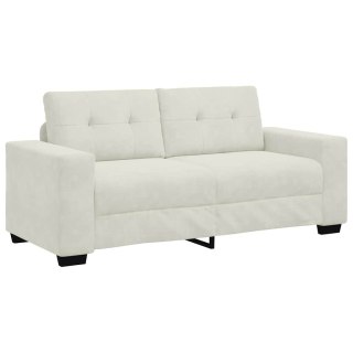 Sofa dwuosobowa, kremowa, 180x77x82 cm, aksamit