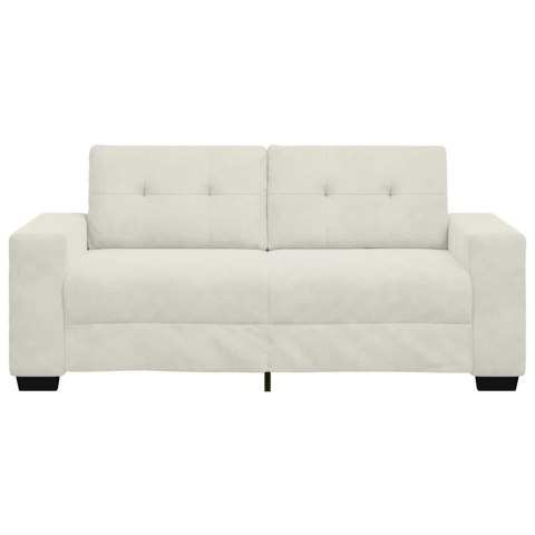 Sofa dwuosobowa, kremowa, 180x77x82 cm, aksamit