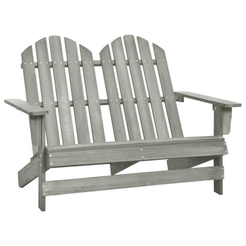 2-osobowe krzesło ogrodowe Adirondack, jodłowe, szare