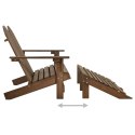 2-osobowe krzesło ogrodowe Adirondack z podnóżkiem, jodłowe